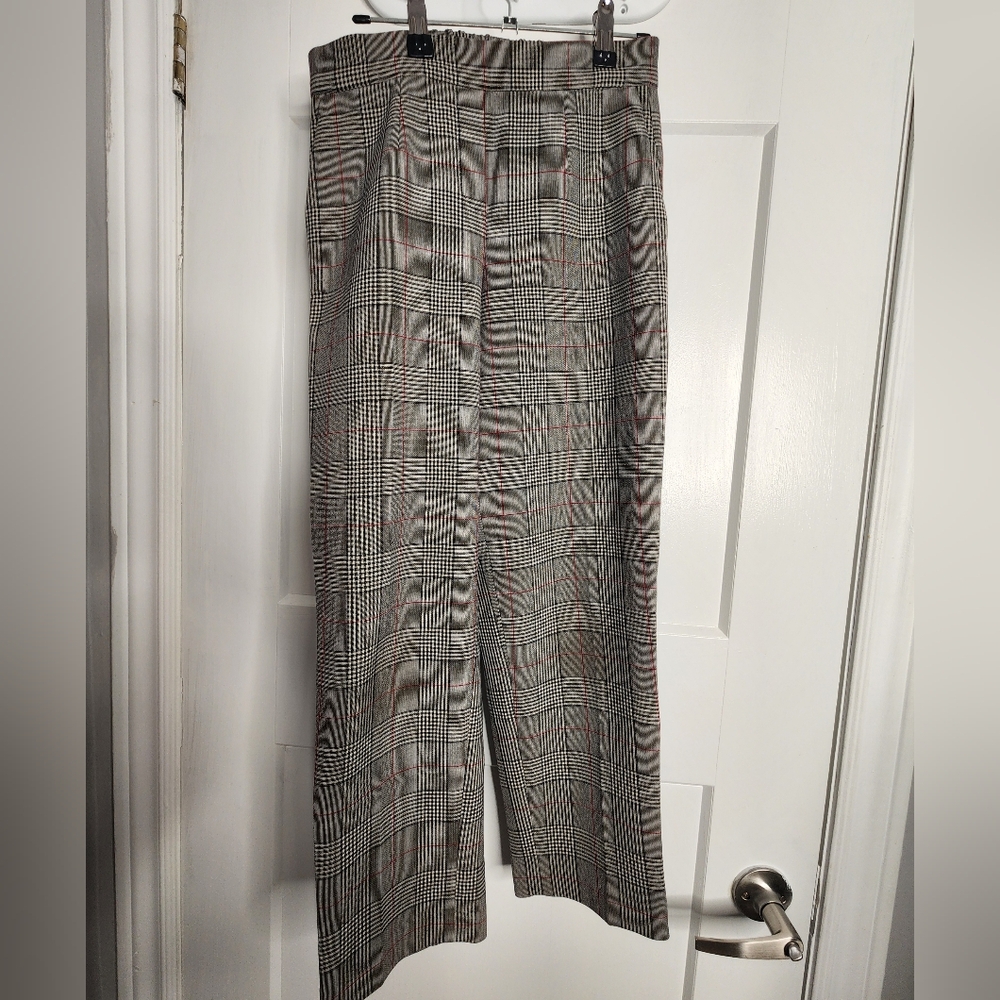 Babaton plaid mid-rise pant